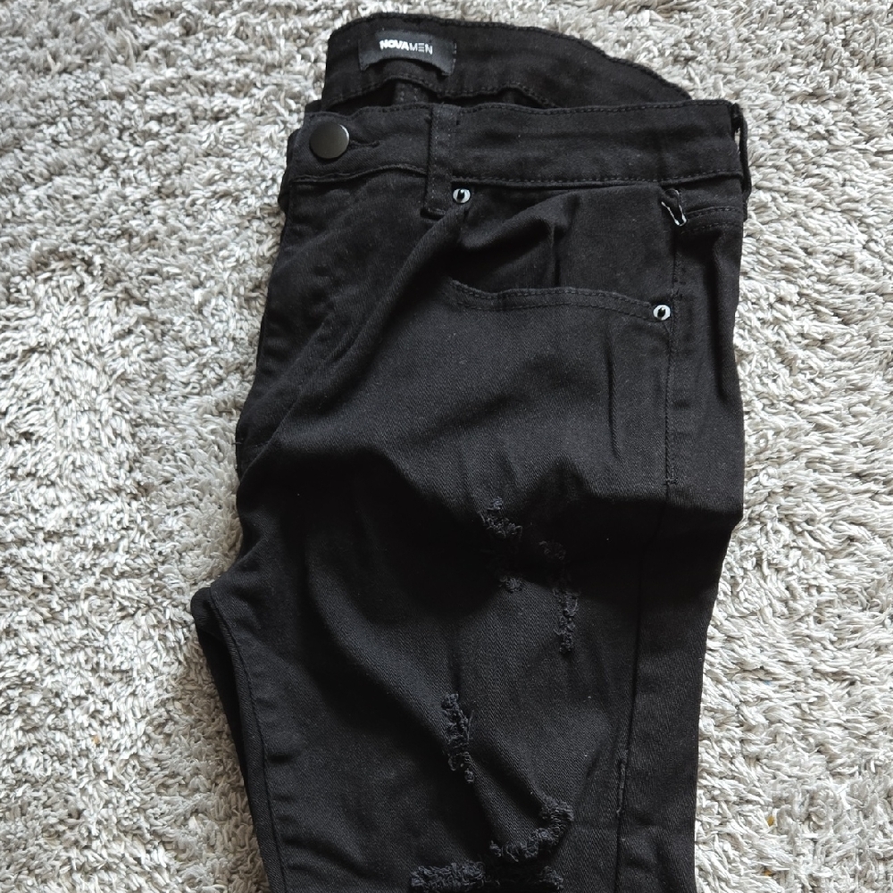 ROMWE Black Skinny Jeans for Men